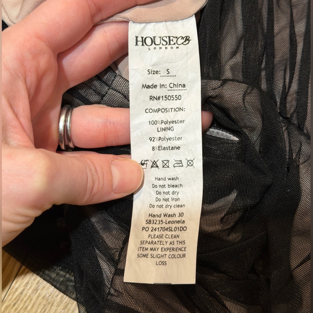 House Of Cb Leonela Skirt Ruched Mesh Small - Picture 7 of 7